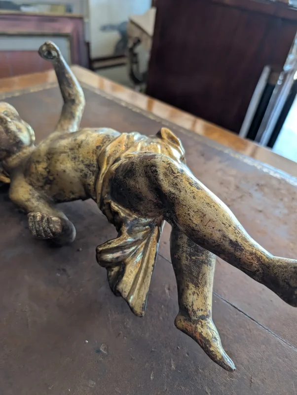 Pair of Gilded Wooden Putti