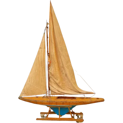 Large Italian model of a 19th century sailing yacht