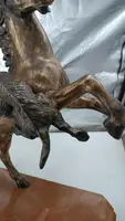 Grande sculpture en bronze représentant un Indien à cheval -Tommaso Campajola (1890 - 1968)