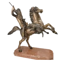 Grande sculpture en bronze représentant un Indien à cheval -Tommaso Campajola (1890 - 1968)