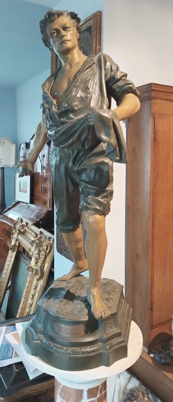 SCULPTURE ALLÉGORIE DE L'AGRICULTURE F.TA F. MILLIOT H.103 CM