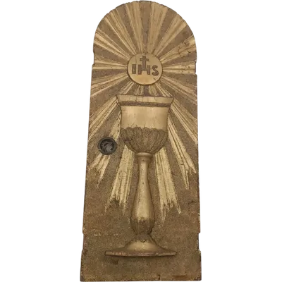 Portail de tabernacle ancien, ciboire, bois doré