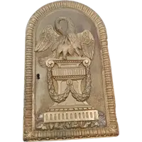 Portail de tabernacle, ciboire, bois doré avec pélican fin du 18e siècle