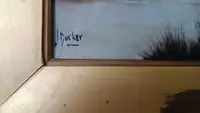 painted antique oil on canvas landscape scotland JACK DUCKER