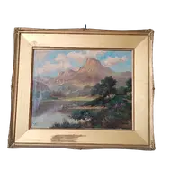 painted antique oil on canvas landscape scotland JACK DUCKER