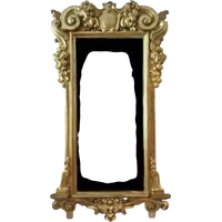 Grand miroir en bois doré deuxième moitié du XVIIIe siècle Italie