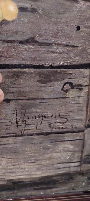 AURELIO ZINGONI FLORENCE 1853-1922 , OIL PAINTING ON CANVAS, STILL LIFE