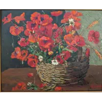 Mario Tamburini (1914-1989) - Still Life To Poppies, 1968
