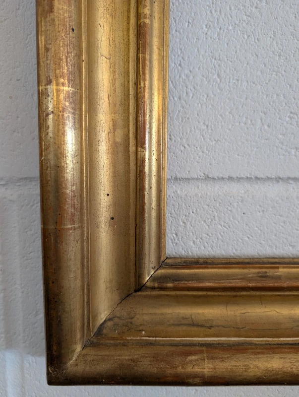 Cornice Italiana In Legno Dorato Seconda Metà Del Settecento