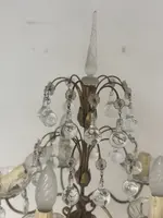 Chevalet porte-lampe en bois sculpté et doré. Lombardie 19ème siècle