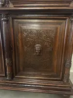 Carved walnut double-body cabinet . 18th century