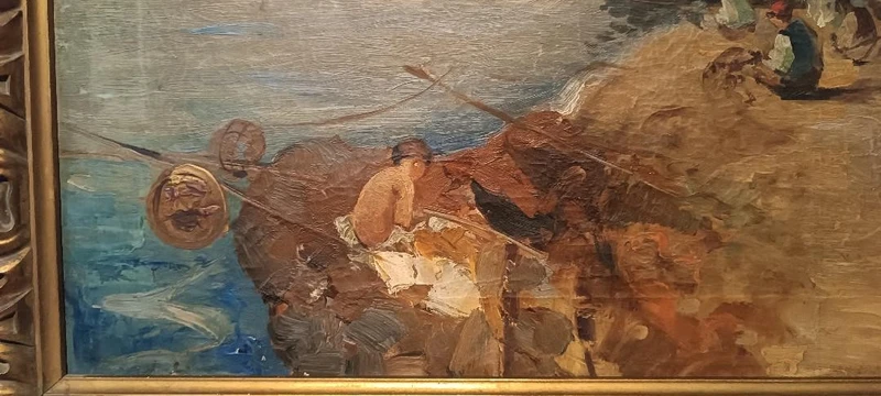 Oil painting on canvas Sallvatore Balsamo ( Naples 1894-1922 ) -