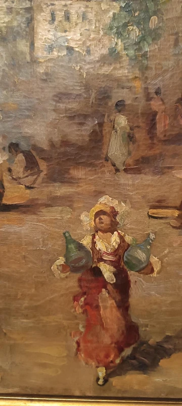 Oil painting on canvas Sallvatore Balsamo ( Naples 1894-1922 ) -