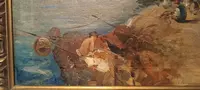 Oil painting on canvas Sallvatore Balsamo ( Naples 1894-1922 ) -