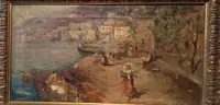 Oil painting on canvas Sallvatore Balsamo ( Naples 1894-1922 ) -