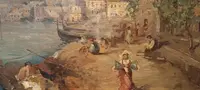 Oil painting on canvas Sallvatore Balsamo ( Naples 1894-1922 ) -
