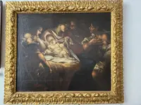 Oil on canvas nativity . Venetian school 17th century ambit of Antonio Balestra