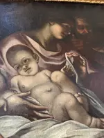Oil on canvas nativity . Venetian school 17th century ambit of Antonio Balestra