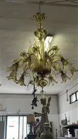 Lustre en verre de Murano. Barovier & Toso Début du 20e siècle. 154 x 124.