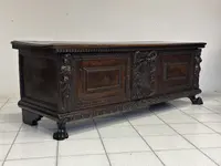 Coffre de nobles de la Renaissance lombarde, ville de Bergame, début du XVIIe siècle