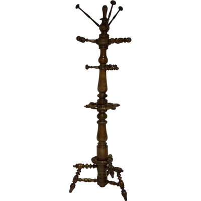 Walnut spool hanger, 19th century.