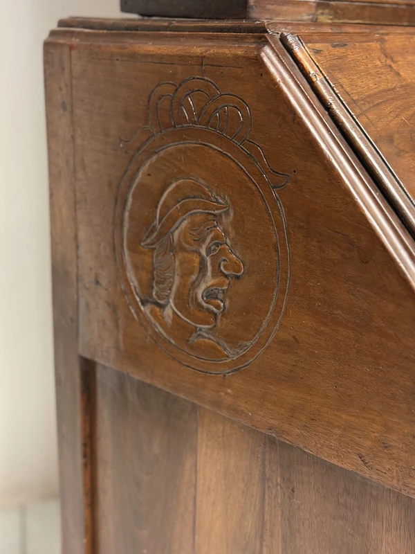Walnut trumeau . Emilia Parma Louis XV.