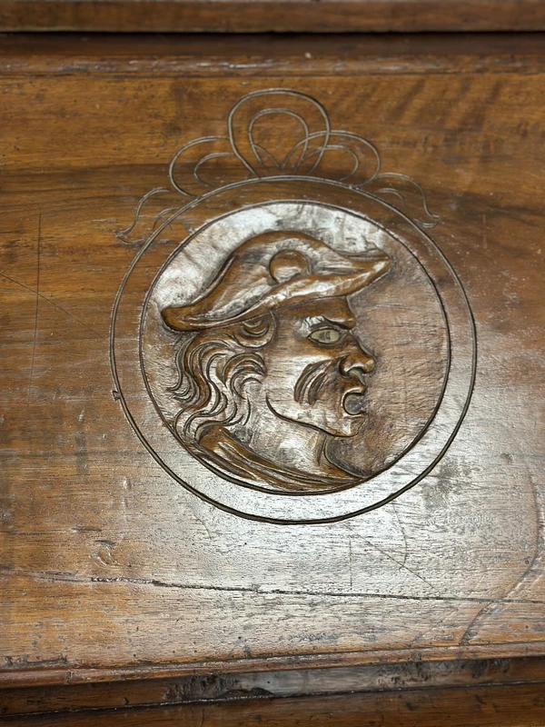 Walnut trumeau . Emilia Parma Louis XV.