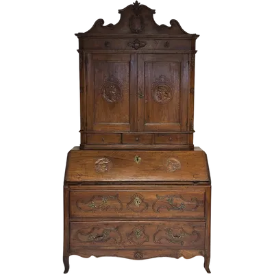Walnut trumeau . Emilia Parma Louis XV.