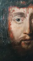 Antique oil on canvas " the holy face of Jesus Christ" Ecce Homo
