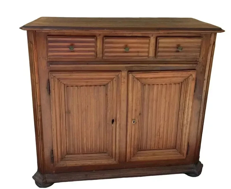 ANTIQUE CHERRY RISER PLATFORM SIDEBOARD EIGHTEENTH CENTURY