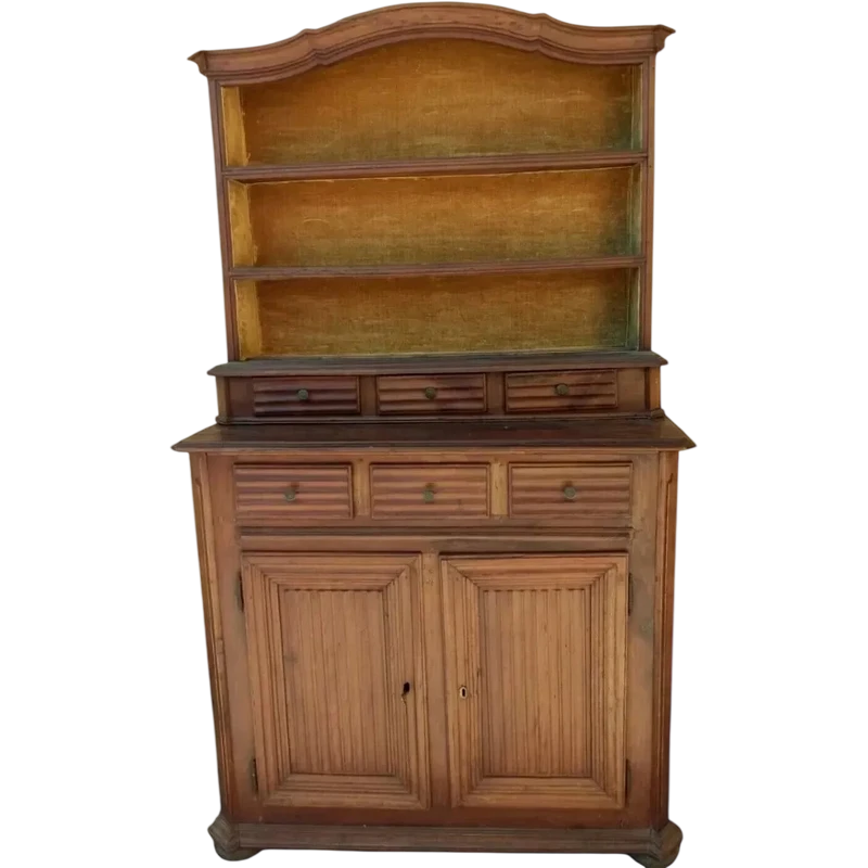 ANTIQUE CHERRY RISER PLATFORM SIDEBOARD EIGHTEENTH CENTURY