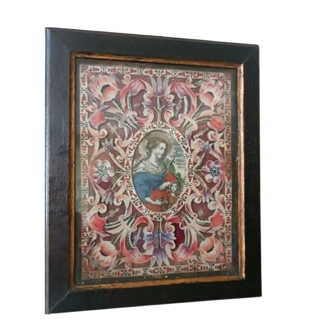Reliquaire antique avec reliques, exécution monastique 18e siècle canavet paer-roules