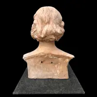 Terracotta bust,female figure,signed Georges Laethier (1875-1955)