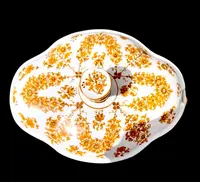 Majolica soup tureen. Decorated with floral motifs and festoons with masked sockets.Moustiers