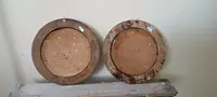 Paire de tableaux anciens technique ( arte povera ) venise 18eme siecle