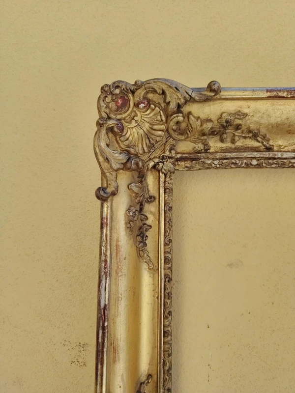 cornice barocca dell'800 , legno  dorato