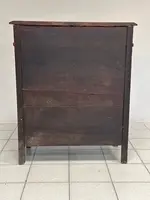 Credenza intarsiata alla maniera di Adriano Brambilla . Milano fine XIX secolo