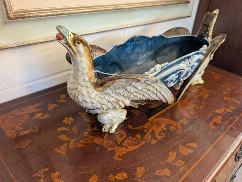 Ceramic Table Planter - Manifattura Ginori, Late 19th Century