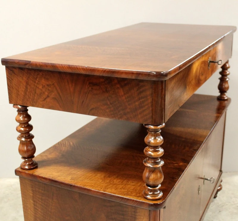 Antique Luigi Filippo walnut sideboard Italy 19th century