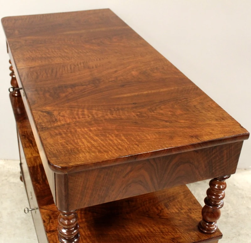 Antique Luigi Filippo walnut sideboard Italy 19th century