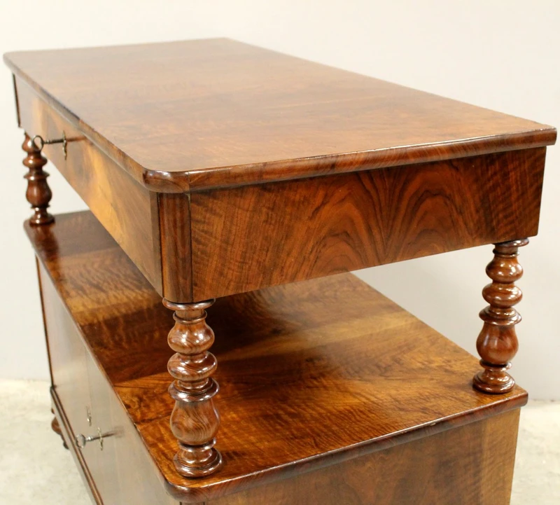 Antique Luigi Filippo walnut sideboard Italy 19th century