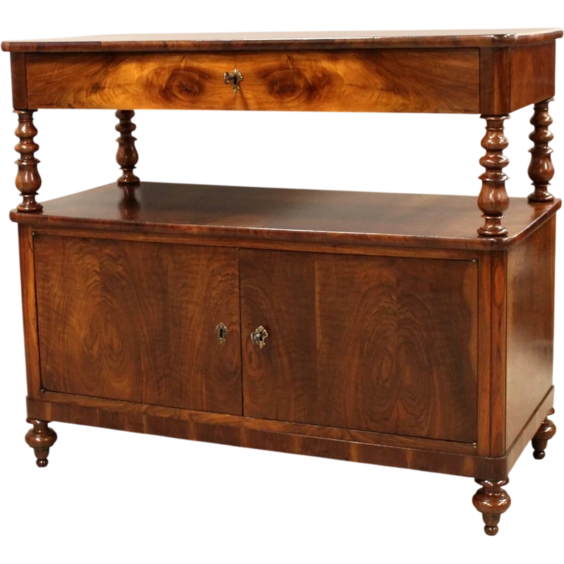 Antique Luigi Filippo walnut sideboard Italy 19th century