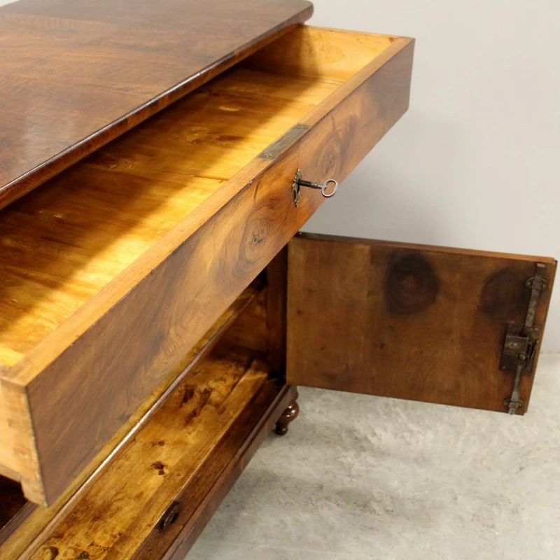 Antique Luigi Filippo walnut sideboard Italy 19th century