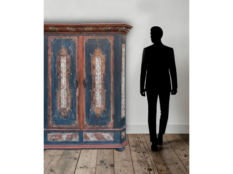 Tyrolean Painted Wardrobe, dated 1817