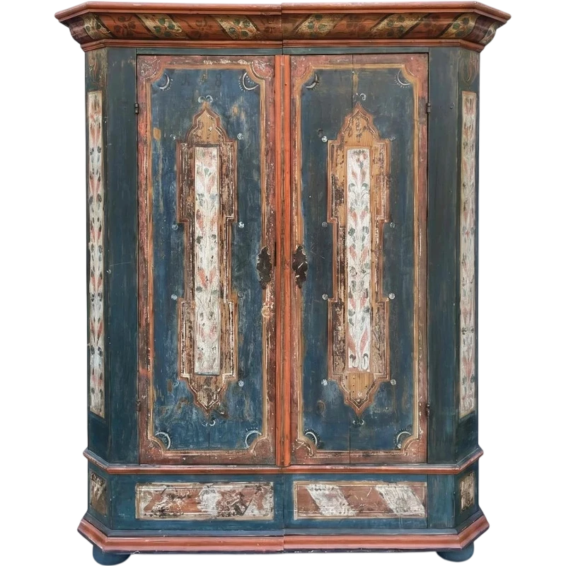 Tyrolean Painted Wardrobe, dated 1817