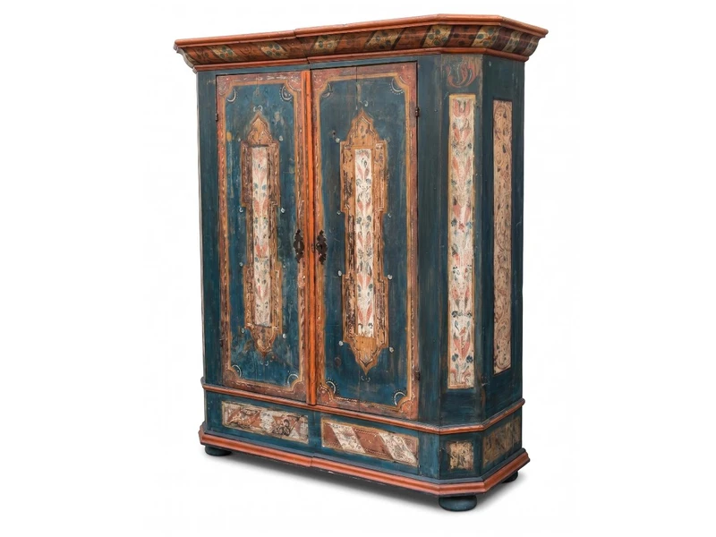 Tyrolean Painted Wardrobe, dated 1817