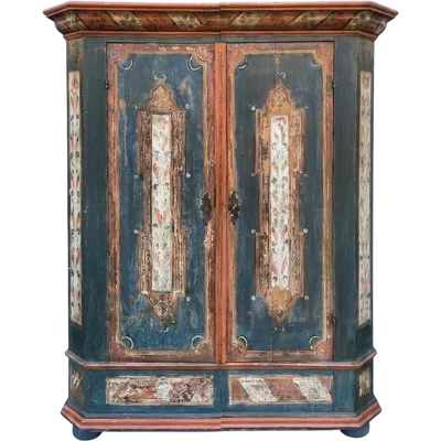 Tyrolean Painted Wardrobe, dated 1817