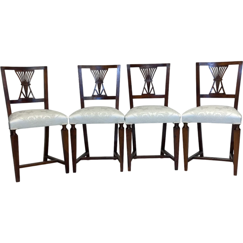 Group of four Louis XVI chairs . Modena late 1700s.