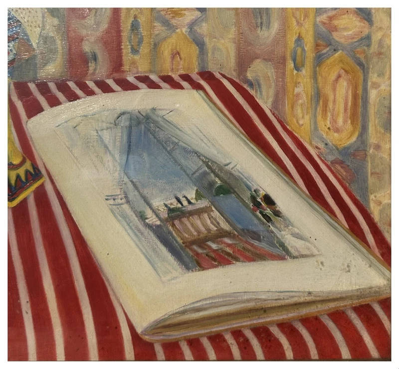 Antonio Fasan, Homage to Matisse, oil on panel cm. 67x53