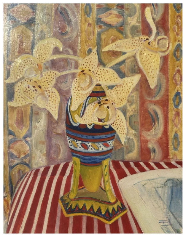 Antonio Fasan, Homage to Matisse, oil on panel cm. 67x53